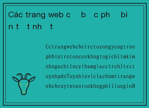 Các trang web cờ bạc phổ biến tốt nhất