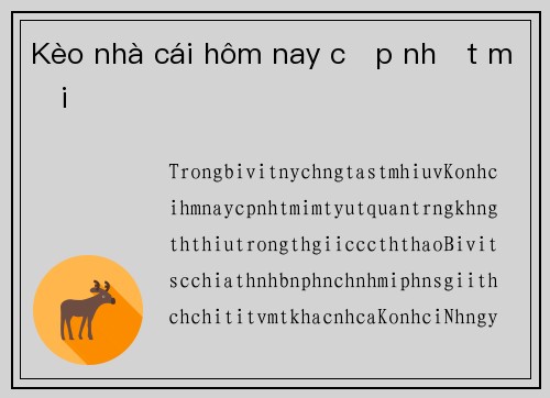 Kèo nhà cái hôm nay cập nhật mới