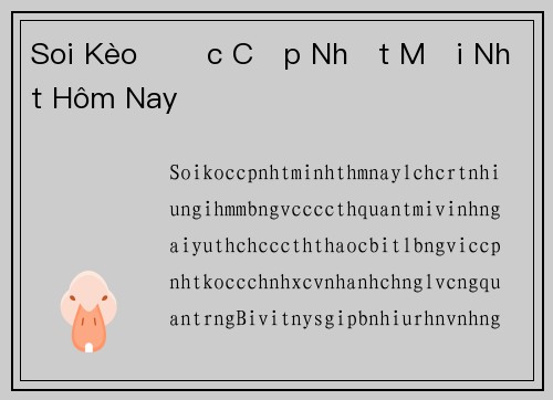 Soi Kèo Đức Cập Nhật Mới Nhất Hôm Nay