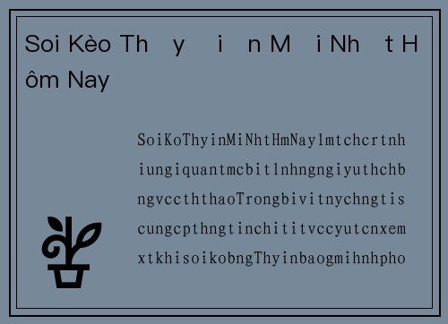 Soi Kèo Thụy Điển Mới Nhất Hôm Nay