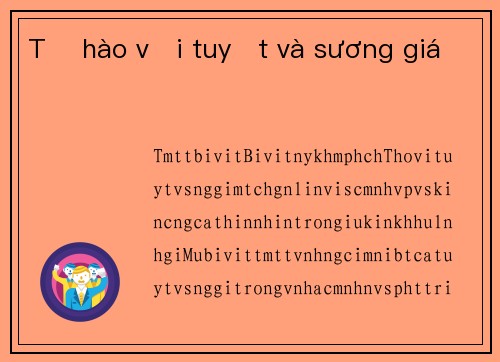 Tự hào với tuyết và sương giá