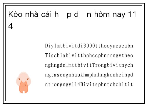 Kèo nhà cái hấp dẫn hôm nay 114