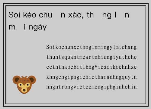 Soi kèo chuẩn xác, thắng lớn mỗi ngày