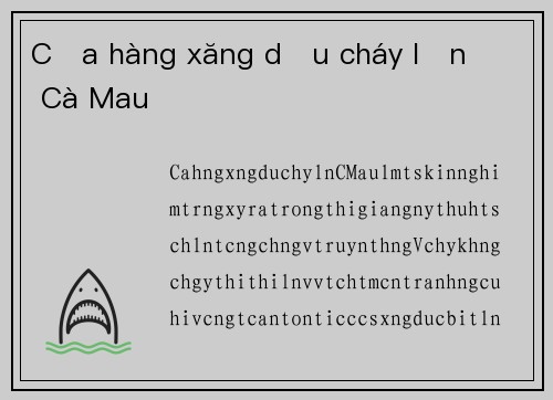 Cửa hàng xăng dầu cháy lớn ở Cà Mau