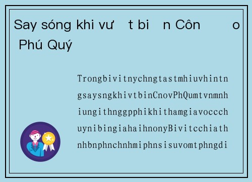 Say sóng khi vượt biển Côn Đảo Phú Quý